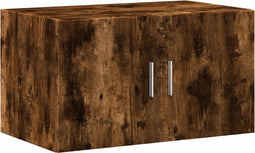 vidaXL - Wandkast - 70x42,5x40 - cm - bewerkt - hout - gerookt - eikenkleurig