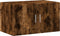 vidaXL - Wandkast - 70x42,5x40 - cm - bewerkt - hout - gerookt - eikenkleurig