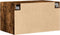 vidaXL - Wandkast - 70x42,5x40 - cm - bewerkt - hout - gerookt - eikenkleurig