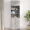 vidaXL - Wandkast - 70x42,5x40 - cm - bewerkt - hout - grijs - sonoma