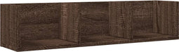 vidaXL - Wandkast - 75x18x16,5 - cm - bewerkt - hout - bruin - eikenkleur