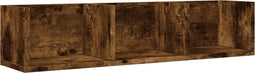 vidaXL - Wandkast - 75x18x16,5 - cm - bewerkt - hout - gerookt - eikenkleurig