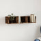 vidaXL - Wandkast - 75x18x16,5 - cm - bewerkt - hout - gerookt - eikenkleurig
