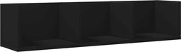 vidaXL - Wandkast - 75x18x16,5 - cm - bewerkt - hout - zwart