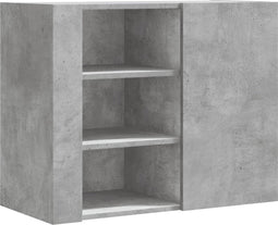 vidaXL - Wandkast - 75x35x60 - cm - bewerkt - hout - betongrijs