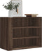 vidaXL - Wandkast - 75x35x60 - cm - bewerkt - hout - bruin - eikenkleurig