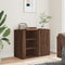 vidaXL - Wandkast - 75x35x60 - cm - bewerkt - hout - bruin - eikenkleurig