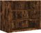 vidaXL - Wandkast - 75x35x60 - cm - bewerkt - hout - gerookt - eikenkleurig