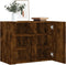 vidaXL - Wandkast - 75x35x60 - cm - bewerkt - hout - gerookt - eikenkleurig
