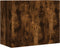 vidaXL - Wandkast - 75x35x60 - cm - bewerkt - hout - gerookt - eikenkleurig