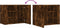 vidaXL - Wandkast - 75x35x60 - cm - bewerkt - hout - gerookt - eikenkleurig