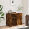 vidaXL - Wandkast - 75x35x60 - cm - bewerkt - hout - gerookt - eikenkleurig