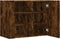 vidaXL - Wandkast - 75x35x60 - cm - bewerkt - hout - gerookt - eikenkleurig