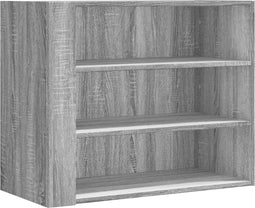 vidaXL - Wandkast - 75x35x60 - cm - bewerkt - hout - grijs - sonoma - eikenkleurig