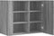 vidaXL - Wandkast - 75x35x60 - cm - bewerkt - hout - grijs - sonoma - eikenkleurig