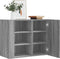 vidaXL - Wandkast - 75x35x60 - cm - bewerkt - hout - grijs - sonoma - eikenkleurig