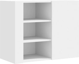 vidaXL - Wandkast - 75x35x60 - cm - bewerkt - hout - wit