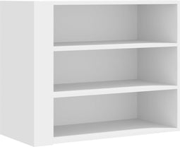 vidaXL - Wandkast - 75x35x60 - cm - bewerkt - hout - wit