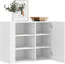 vidaXL - Wandkast - 75x35x60 - cm - bewerkt - hout - wit