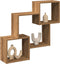 vidaXL - Wandkast - 78x18x71 - cm - bewerkt - hout - artinsanaal - eikenkleurig