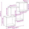 vidaXL - Wandkast - 78x18x71 - cm - bewerkt - hout - betongrijs