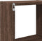 vidaXL - Wandkast - 78x18x71 - cm - bewerkt - hout - bruin - eikenkleur