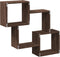 vidaXL - Wandkast - 78x18x71 - cm - bewerkt - hout - bruin - eikenkleur