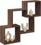 vidaXL - Wandkast - 78x18x71 - cm - bewerkt - hout - bruin - eikenkleur