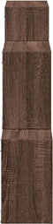 vidaXL - Wandkast - 78x18x71 - cm - bewerkt - hout - bruin - eikenkleur