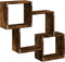 vidaXL - Wandkast - 78x18x71 - cm - bewerkt - hout - gerookt - eikenkleurig