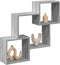vidaXL - Wandkast - 78x18x71 - cm - bewerkt - hout - grijs - sonoma - eikenkleurig