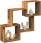 vidaXL - Wandkast - 78x18x71 - cm - bewerkt - hout - oud - houtkleurig