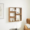 vidaXL - Wandkast - 80x15x80 - cm - bewerkt - hout - artisanaal - eikenkleur