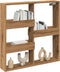 vidaXL - Wandkast - 80x15x80 - cm - bewerkt - hout - artisanaal - eikenkleur