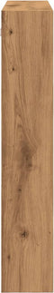 vidaXL - Wandkast - 80x15x80 - cm - bewerkt - hout - artisanaal - eikenkleur