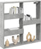 vidaXL - Wandkast - 80x15x80 - cm - bewerkt - hout - betongrijs