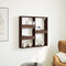 vidaXL - Wandkast - 80x15x80 - cm - bewerkt - hout - bruin - eikenkleur