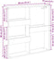vidaXL - Wandkast - 80x15x80 - cm - bewerkt - hout - bruin - eikenkleur
