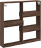 vidaXL - Wandkast - 80x15x80 - cm - bewerkt - hout - bruin - eikenkleur