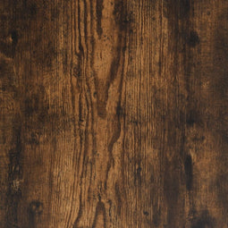 vidaXL - Wandkast - 80x15x80 - cm - bewerkt - hout - gerookt - eikenkleurig