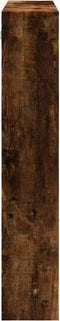 vidaXL - Wandkast - 80x15x80 - cm - bewerkt - hout - gerookt - eikenkleurig