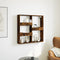 vidaXL - Wandkast - 80x15x80 - cm - bewerkt - hout - gerookt - eikenkleurig