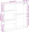vidaXL - Wandkast - 80x15x80 - cm - bewerkt - hout - gerookt - eikenkleurig