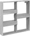 vidaXL - Wandkast - 80x15x80 - cm - bewerkt - hout - grijs - sonoma - eikenkleurig