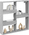 vidaXL - Wandkast - 80x15x80 - cm - bewerkt - hout - grijs - sonoma - eikenkleurig