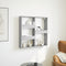 vidaXL - Wandkast - 80x15x80 - cm - bewerkt - hout - grijs - sonoma - eikenkleurig