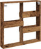 vidaXL - Wandkast - 80x15x80 - cm - bewerkt - hout - oud - houtkleurig