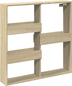 vidaXL - Wandkast - 80x15x80 - cm - bewerkt - hout - sonoma - eikenkleurig