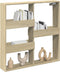 vidaXL - Wandkast - 80x15x80 - cm - bewerkt - hout - sonoma - eikenkleurig