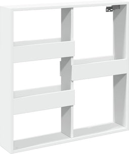 vidaXL - Wandkast - 80x15x80 - cm - bewerkt - hout - wit
